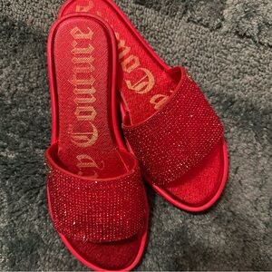 Juicy couture red sandals size 5